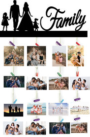Khush Its Amazing Wood  Family Picture Photo Frame for Wall Decor Photos Artworks Prints Multi Pictures Organizer  Hang