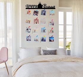 Khush Its Amazing  Wood Happy Birthday  Picture Photo Frame for Wall Decor Photos Artworks Prints Multi Pictures Organiz