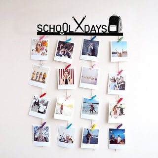 Khush Its Amazing  Wood School Days Picture Photo Frame for Wall Decor Photos Artworks Prints Multi Pictures Organizer