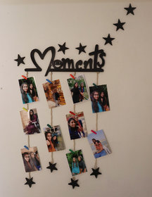 Khush Its Amazing Wooden Hanging Moments With 10 Star Photo Display Picture Frame Collage Picture Display Organizer with
