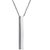 Adhvik Unisex Metal 3d Vertical Bar Cuboid Stick Custom Name Locket Pendant Necklace with Chain Jewellery Set