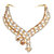 Alloy Gold-plated Jewel Set  (White, Gold)