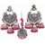 Alloy Silver Jewel Set  (Pink, Silver)