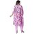 MFashioParadise Women's Rayon Applique Printed A-Line Kurti With Palazzo  Nazmin Dupatta Set