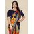 Sharda Creation Multicolor Georgette Printed Saree With Blouse