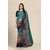 Sharda Creation Green Georgette Printed Saree With Blouse