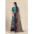 Sharda Creation Green Georgette Printed Saree With Blouse