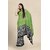 SVB Saree Green Georgette Printed Saree With Blouse