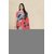 SVB Saree Red Georgette Printed Saree With Blouse