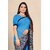 SVB Saree Blue Georgette Printed Saree With Blouse
