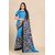 SVB Saree Blue Georgette Printed Saree With Blouse