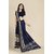 SVB Saree Blue Georgette Printed Saree With Blouse