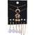Stylish Multi Designe Earring Set With Two Layer Chain