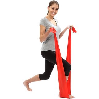 House of Quirk Yoga Bands xercise Stretch Perfect for Tone Legs Ankle Arms Thigh Gym - Red