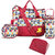 HoneyBun Maroon Baby Bag for Mom, 4Pcs Diaper Bag Tote Set