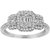 Silvero Sterling Silver Emerald Zircon Rhodium Plated Ring