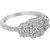 Silvero Sterling Silver Emerald Zircon Rhodium Plated Ring