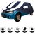 Allextreme MVK5005 Car Body Cover Compatible with Mahindra Verito  Body Protection (Navy Blue  White with Mirror)