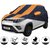 Allextreme MKB5003 Car Body Cover Compatible with Mahindra KUV100  Body Protection (Navy Blue  Orange with Mirror)