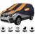 Allextreme THB5003 Car Body Cover Compatible with Tata Hexa  Body Protection (Navy Blue  Orange with Mirror)