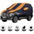 Allextreme NPY5003 Car Body Cover Compatible with Nissan Petrol  Body Protection (Navy Blue  Orange with Mirror)