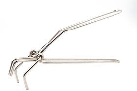 i WARE KkitchenCare Stainless Steel Wire Tong/Premium Doctor Pakkad Utensil Holder, Kitchen Pincers (Silver, Long, 26cm)