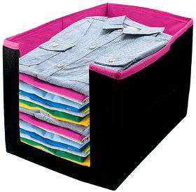 BESTOFINE Pack Of 1 Self Cloth Organizer Garment Cover Cloth Organiser Storage for Wardrobe shirt