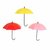 Kudos Umbrella Style Fancy Wall Hanger 3 Piece Hook Set Plastic Key Holder (Pack of 3 Pieces, Multicolor)