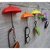 Kudos Umbrella Style Fancy Wall Hanger 3 Piece Hook Set Plastic Key Holder (Pack of 3 Pieces, Multicolor)