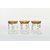 GARV 210Ml Borosilicate Glass Storage Jar With Warli Print And Airtight Pinewood Lid (Set Of 3)