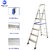 Home Day Regular 6 Step Foldable, Silver Aluminium Ladder with Platform