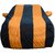 Allextreme HKP5003 Car Body Cover with Hyundai Kona Custom Fit Body Protection (Navy Blue  Orange with Mirror)
