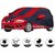 Allextreme HJ5004 Car Body Cover with Old Jazz Custom Fit Body Protection (Navy Blue  Red with Mirror)