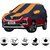 Allextreme MHZ5003 Car Body Cover with MG Hector Custom Fit Body Protection (Navy Blue  Orange with Mirror)