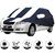 Allextreme SF5005 Car Body Cover with Skoda Fabia Custom Fit Body Protection (Navy Blue  White with Mirror)