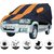 Allextreme TQZ5003 Car Body Cover with Toyota Qualis Custom Fit Body Protection (Navy Blue  Orange with Mirror)