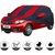 Allextreme TTU5004 Car Body Cover with Tata Tiago Custom Fit Body Protection (Navy Blue  Red with Mirror)