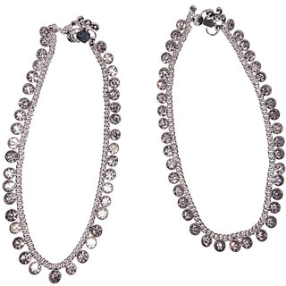 Anklet silver finish , alloy steel , brass platting