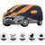 Allextreme CB5003 Car Body Cover with Chevrolet Beat Custom Fit Body Protection (Navy Blue  Orange with Mirror)