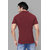 2DUDES Men's Maroon Cotton Solid Slim Fit Polo T-shirt
