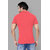 2DUDES Men's Pink Cotton Solid Slim Fit Polo T-shirt