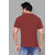 2DUDES Men's Rust Cotton Solid Slim Fit T-shirt