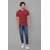 2DUDES Men's Rust Cotton Solid Slim Fit T-shirt