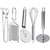 JISUN Stainless Steel Utility Pakkad and Wire Grater and Egg Whisk and Pizza Cutter and Potato Masher For Kitchen Tool