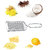 JISUN Stainless Steel Utility Pakkad and Wire Grater and Egg Whisk and Pizza Cutter and Potato Masher For Kitchen Tool