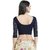 H3F Women Cotton Lycra Stretchable Blouse Combo Pack of Blue  Red (Free Size)