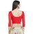H3F Women Cotton Lycra Stretchable Blouse Combo Pack of Red  Black (Free Size)