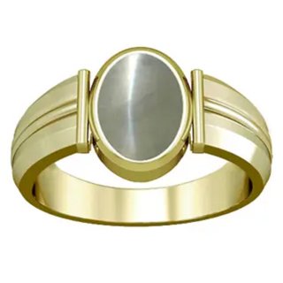 Certified  Natural Cat's Eye Gemstone Gold Adjustable Ring