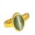 Natural & Unheated Cat's Eye Stone Green Stone Ring