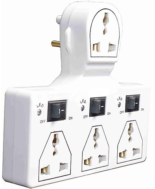 Buy Multi Plug 3+3 Universal Socket Adaptor with Led Indicator ...